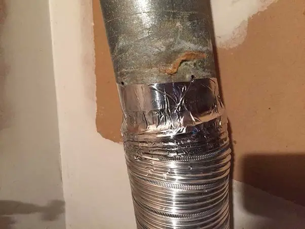 can you use duct tape on a dryer vent?